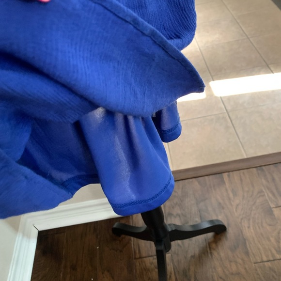 Entro Royal Blue cold shoulder blouson dress Size S - Picture 13 of 17